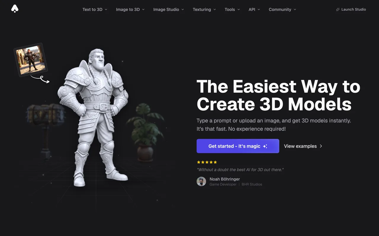 3DAI Studio screenshot