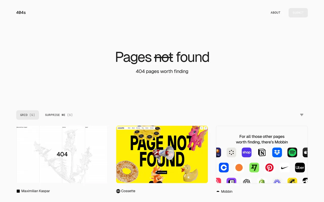 404s.Design screenshot