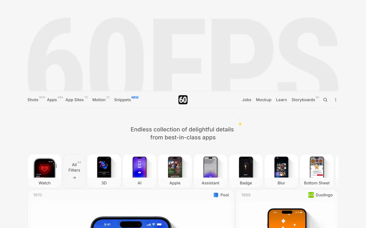 60fps Design screenshot