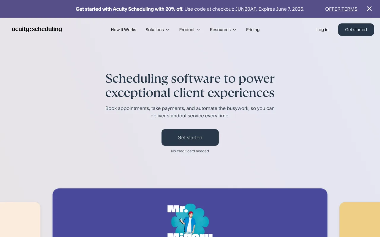 Acuity Scheduling screenshot