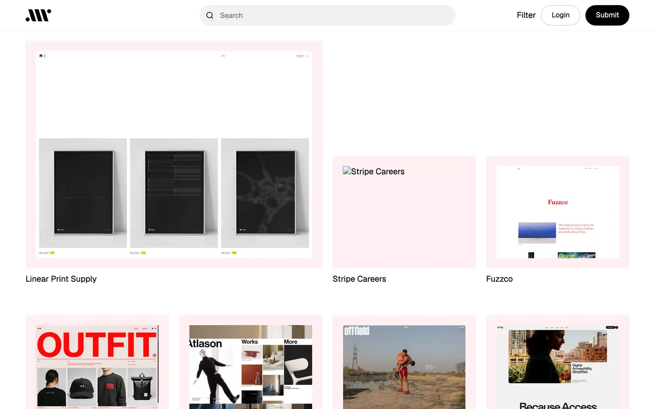 Admire The Web screenshot