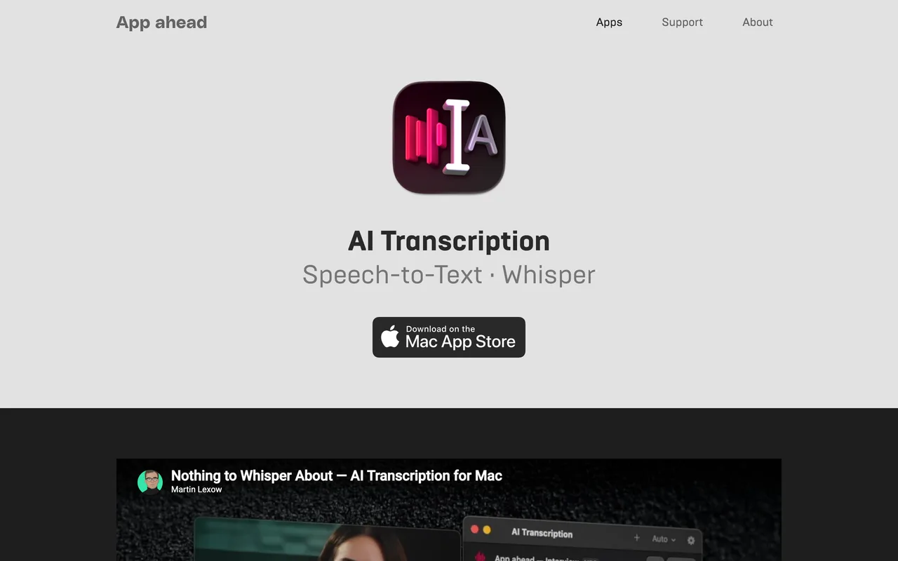 AI Transcription screenshot