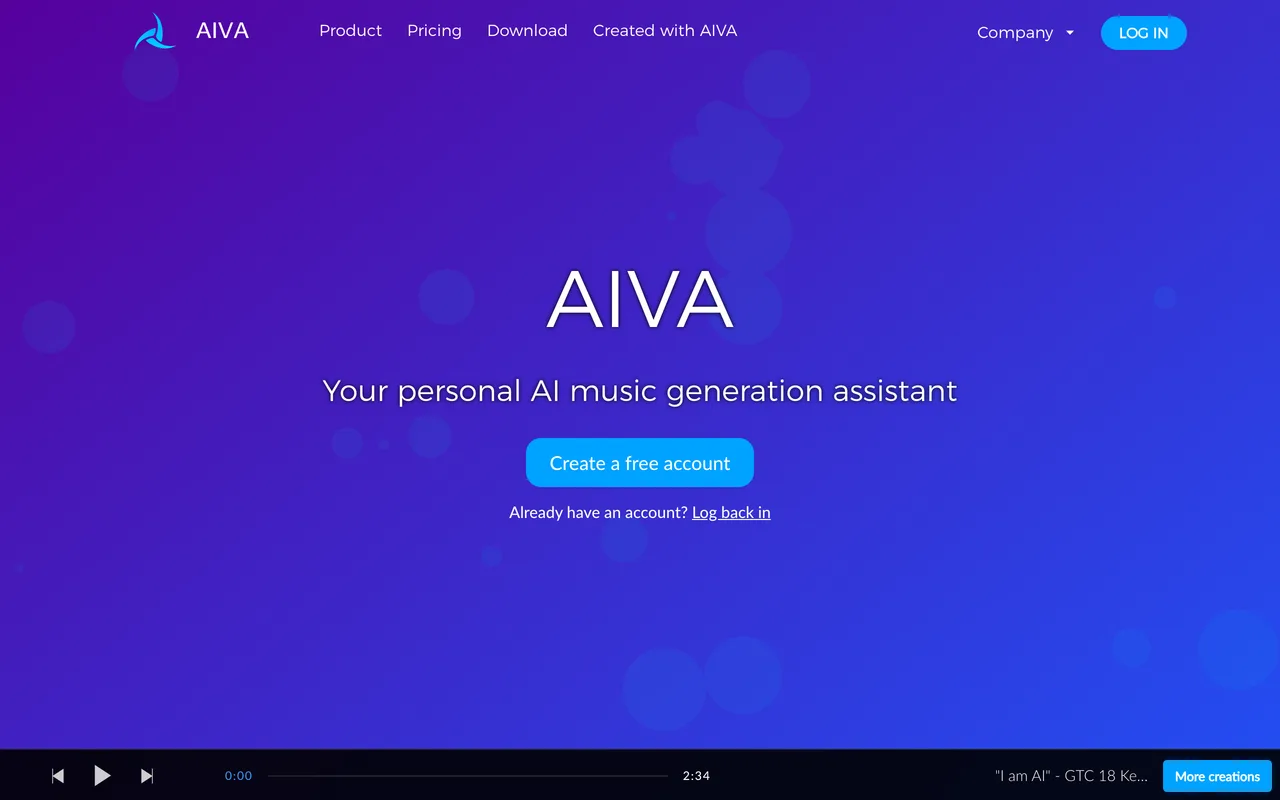 AIVA screenshot