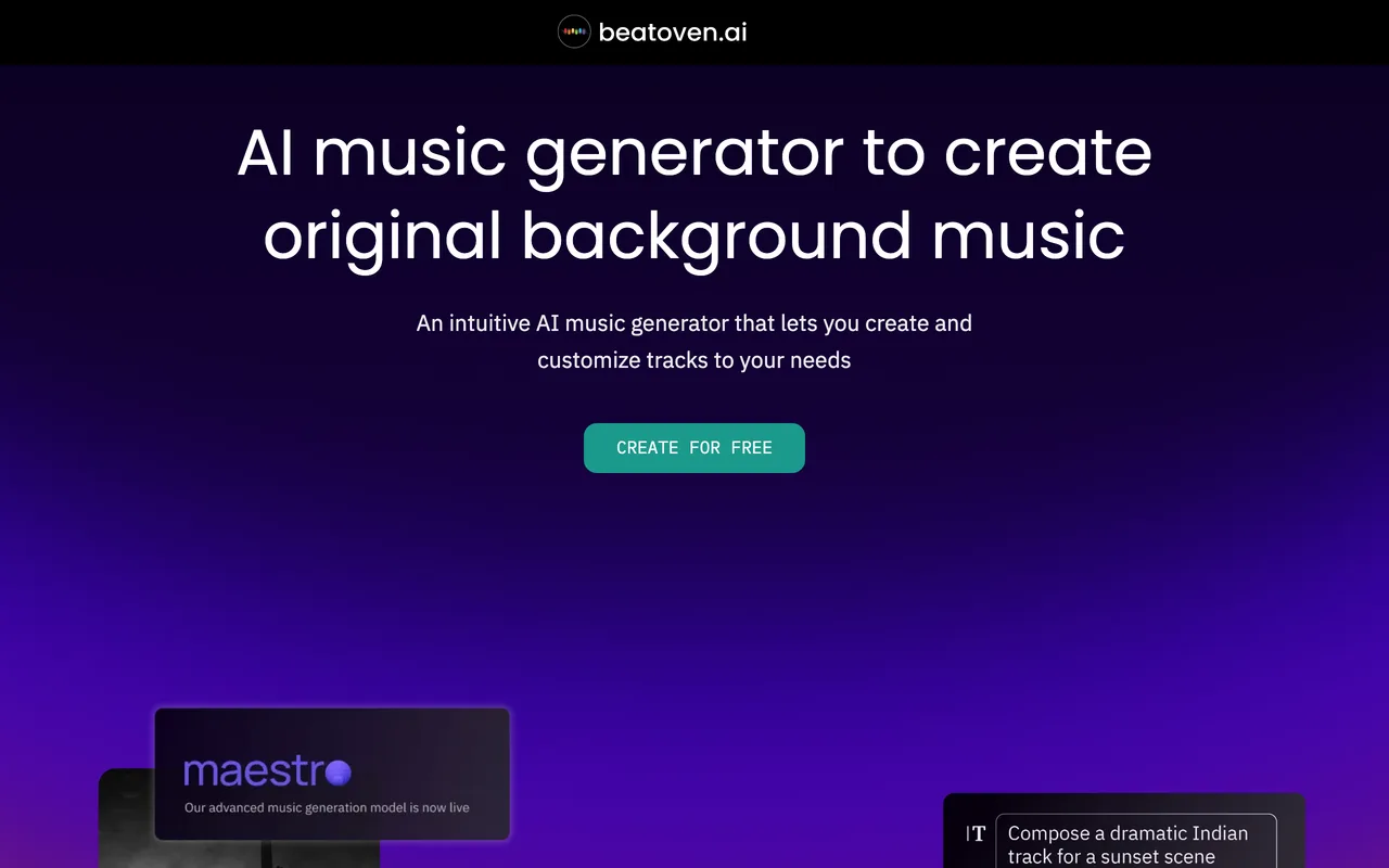 Beatoven.ai screenshot
