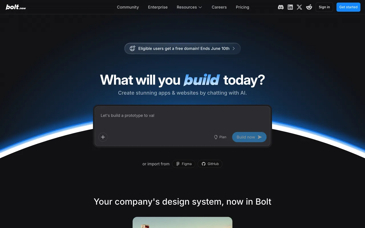 Bolt.new screenshot