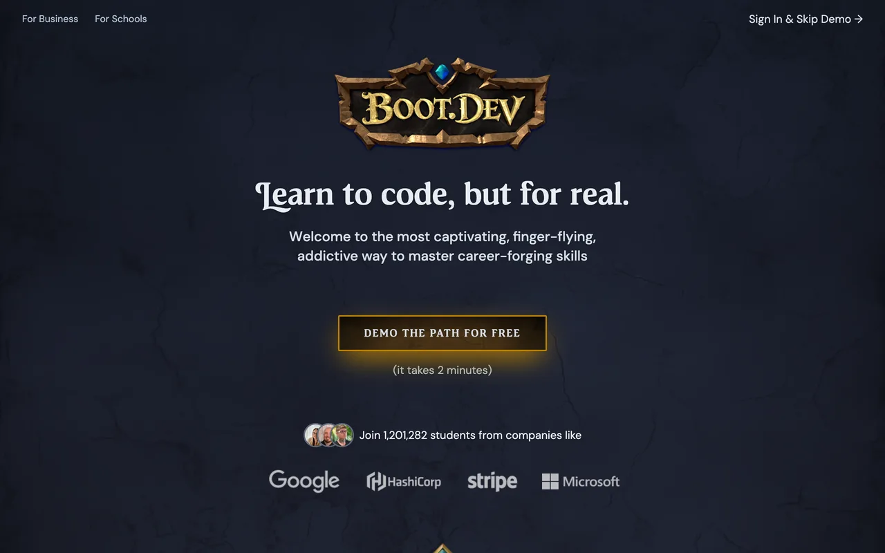 Boot.dev screenshot