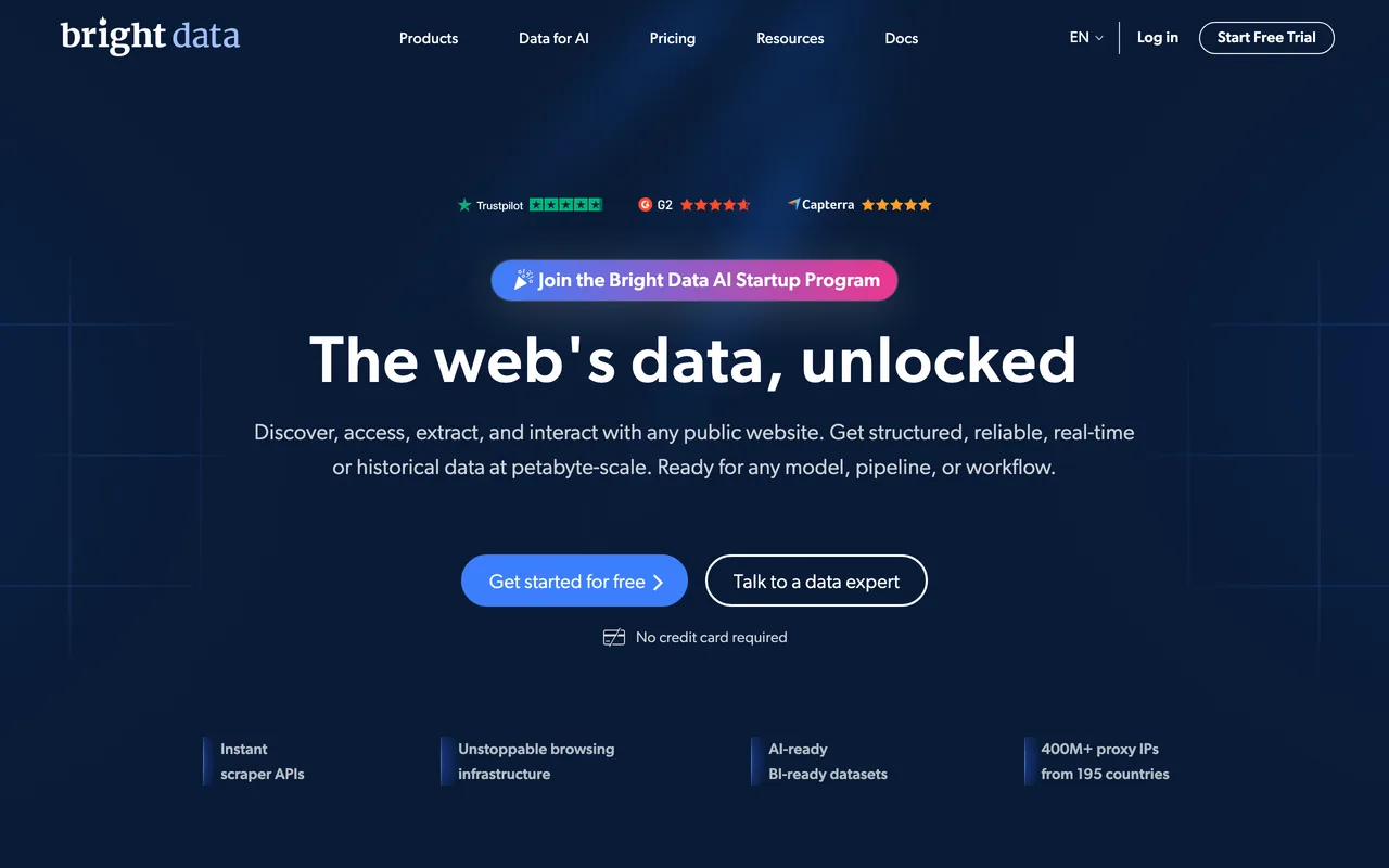 Bright Data screenshot