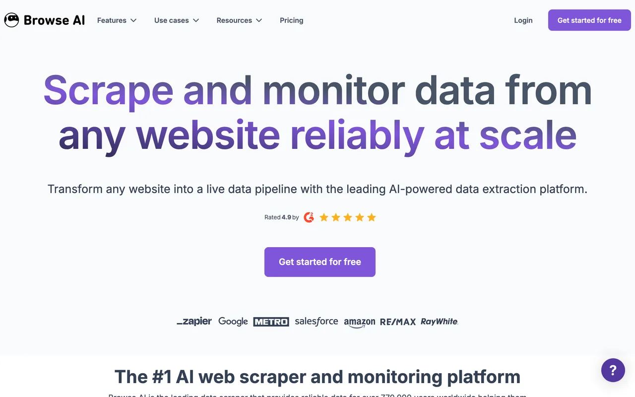 Browse AI screenshot