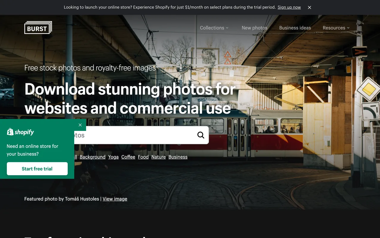 Burst screenshot