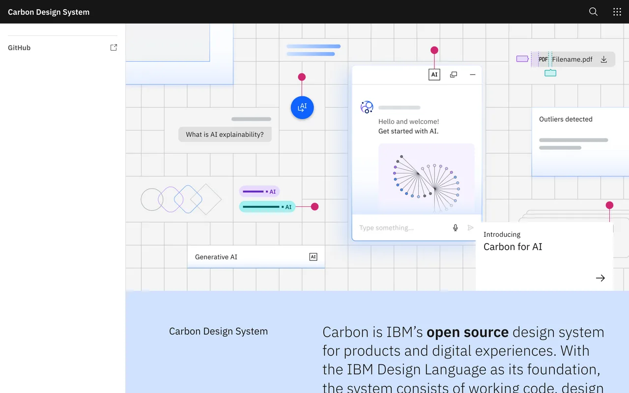 Carbon Design System screenshot