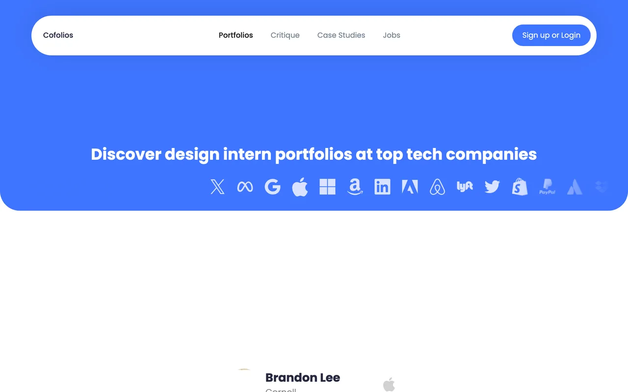 Cofolios screenshot