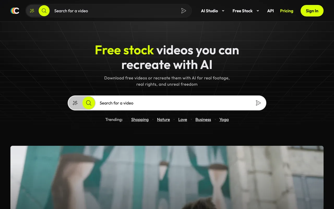 Coverr screenshot