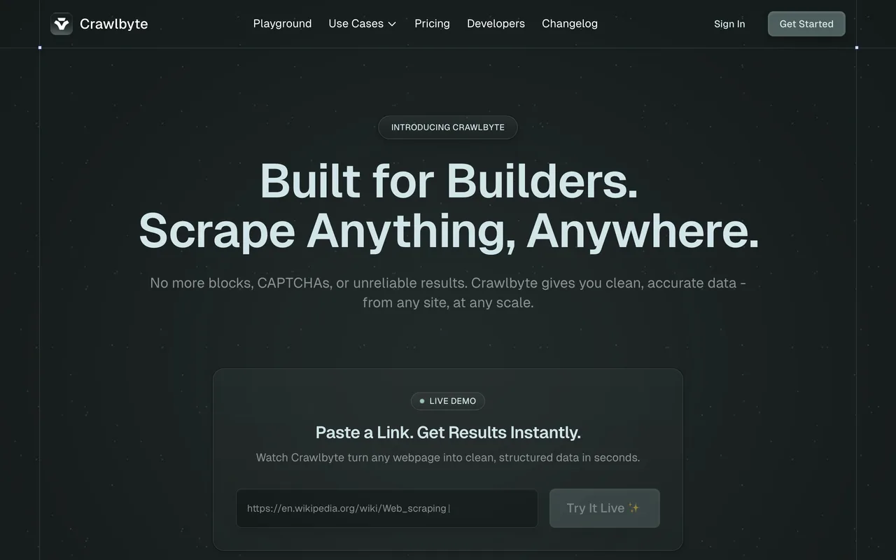Crawlbyte screenshot