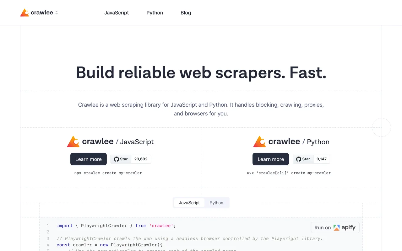 Crawlee screenshot
