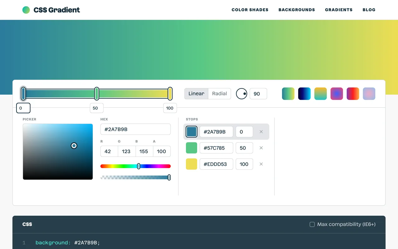 CSS Gradient screenshot