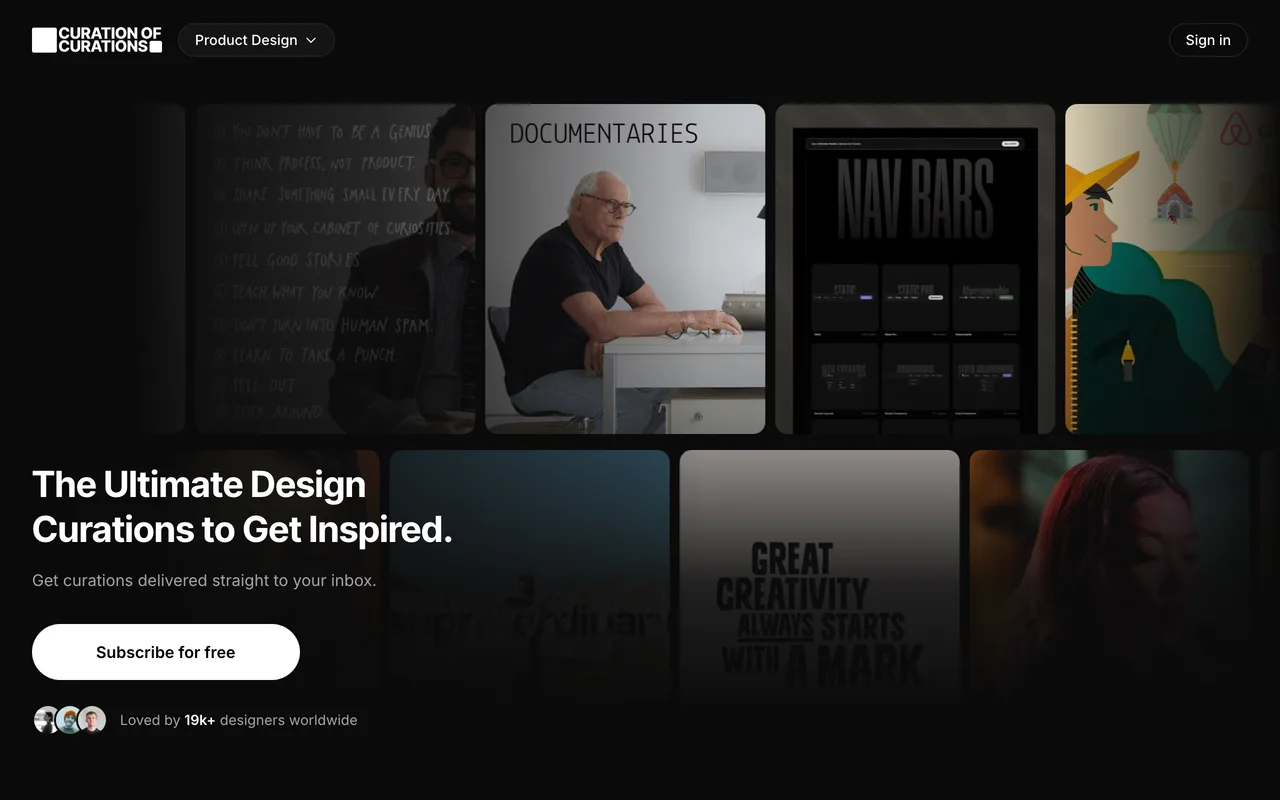 Curation of Curations screenshot