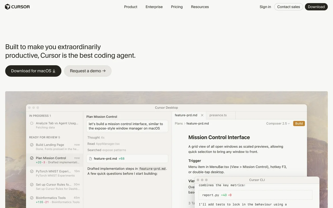 Cursor screenshot