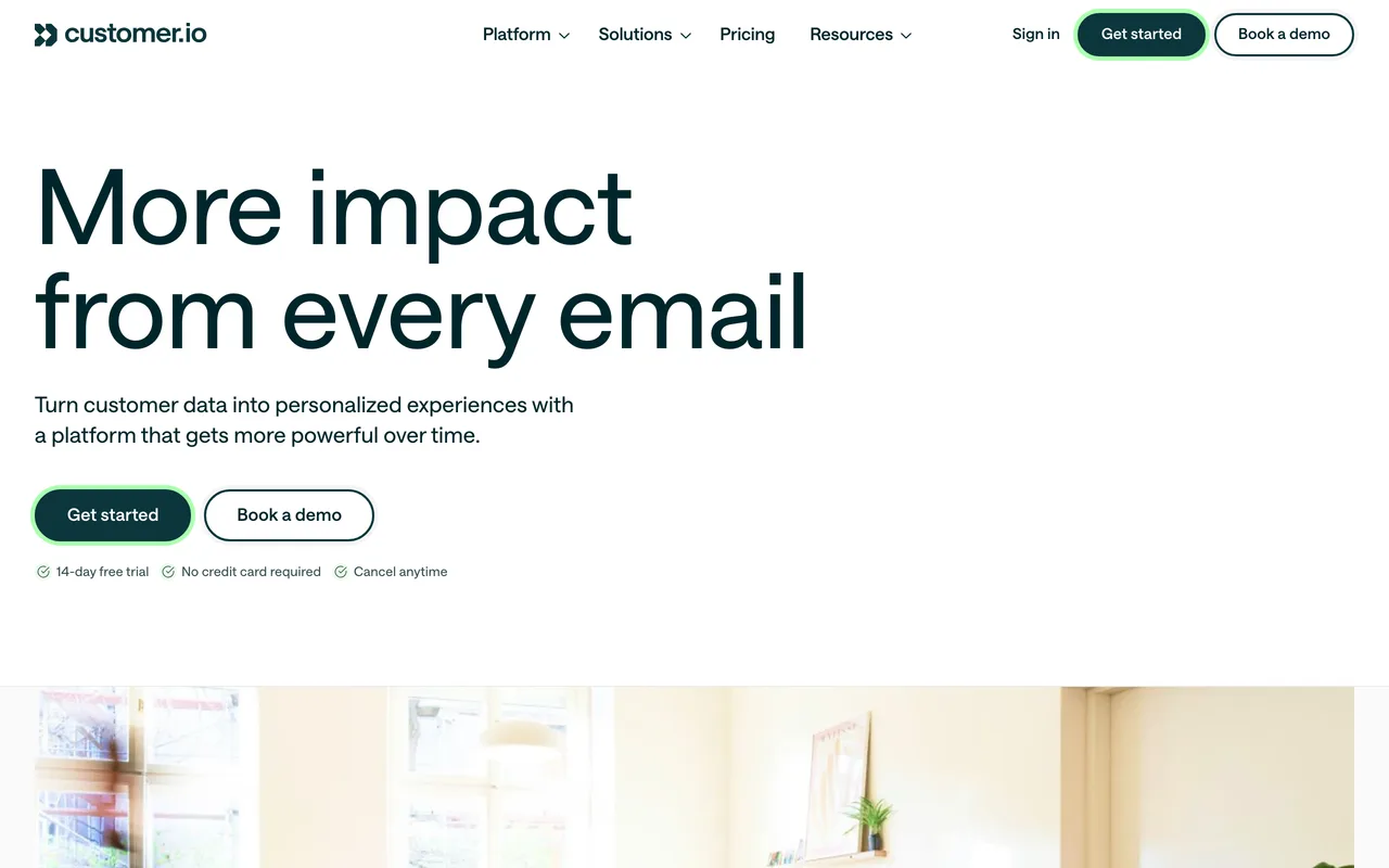 Customer.io screenshot