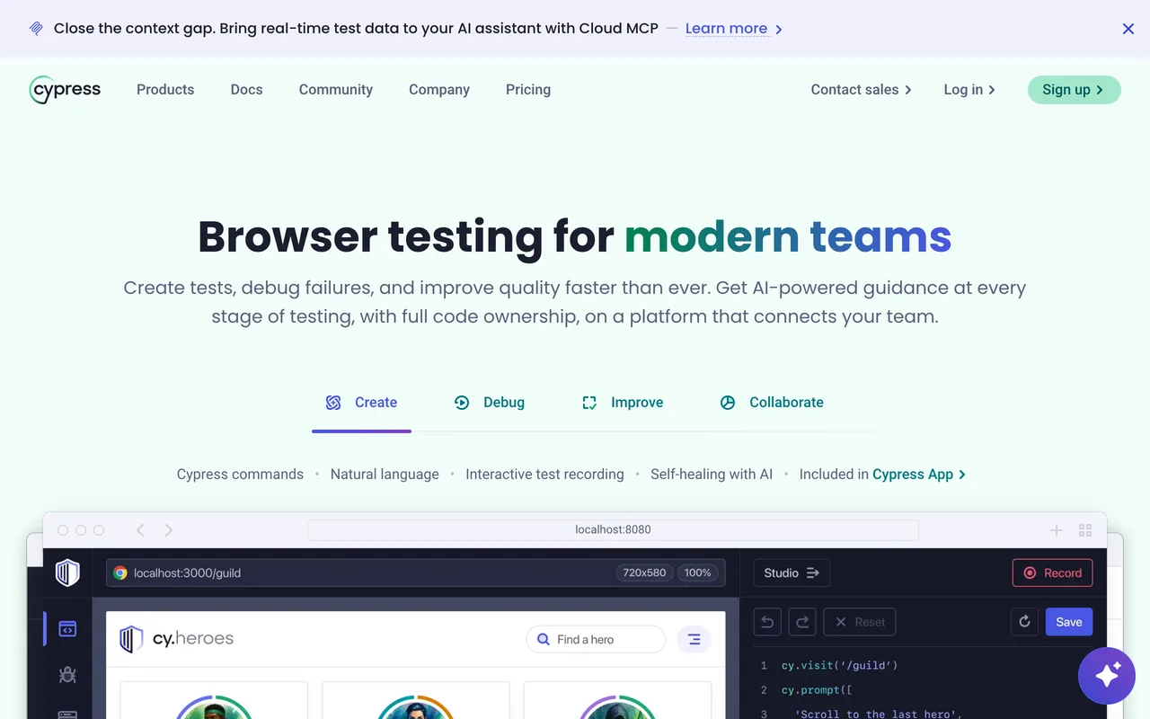 Cypress screenshot
