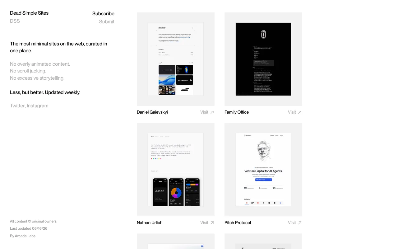 Dead Simple Sites screenshot