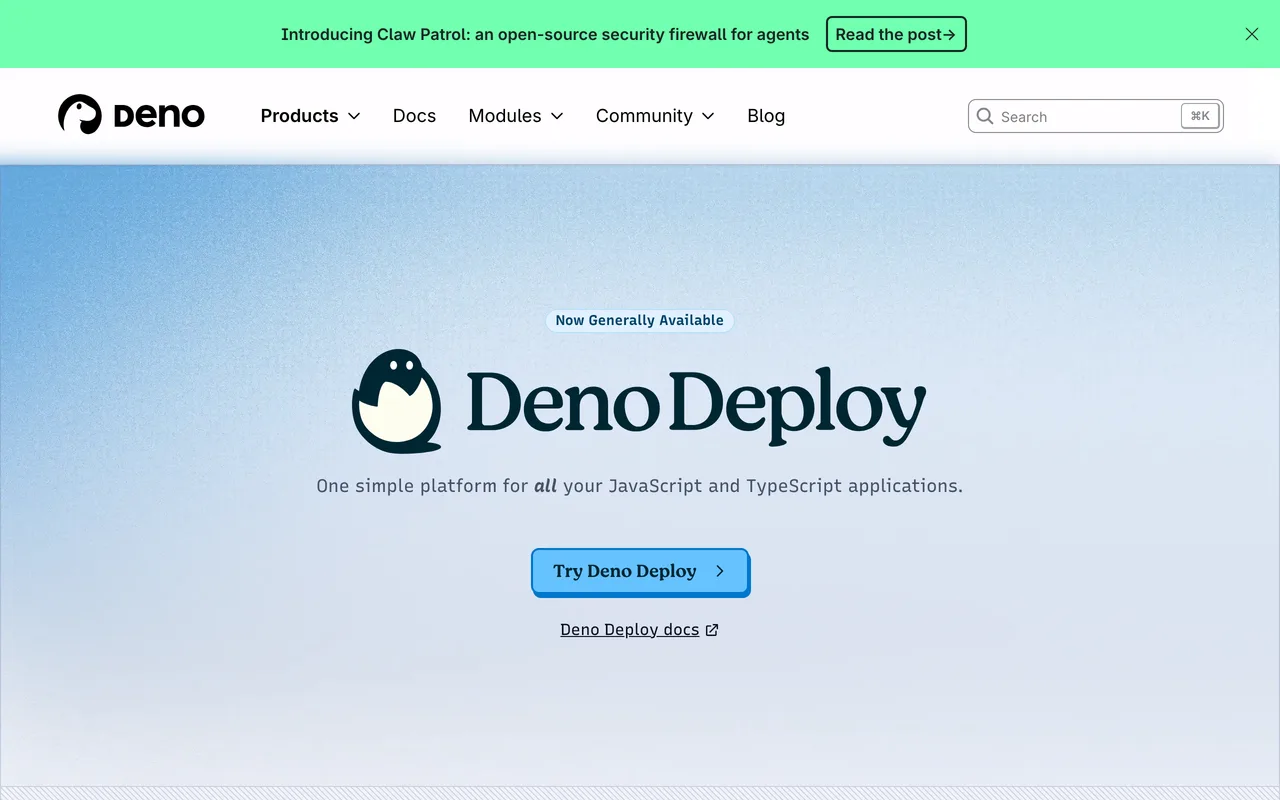Deno Deploy screenshot