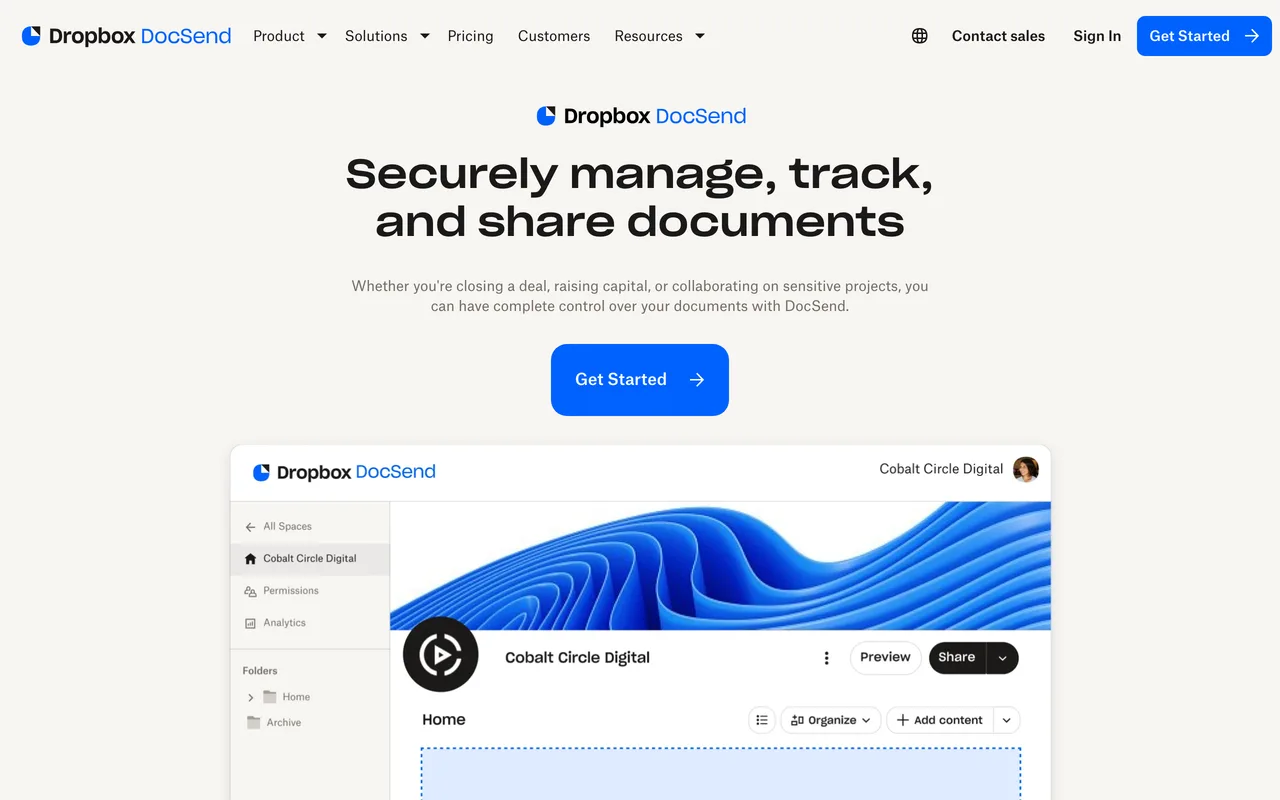 DocSend screenshot