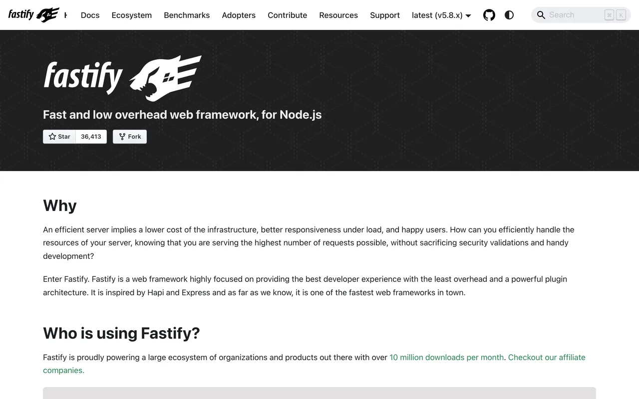 Fastify screenshot