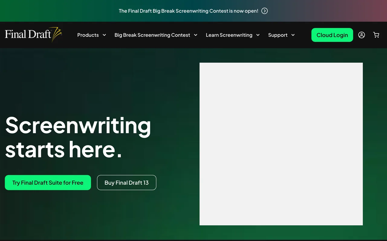 Final Draft screenshot