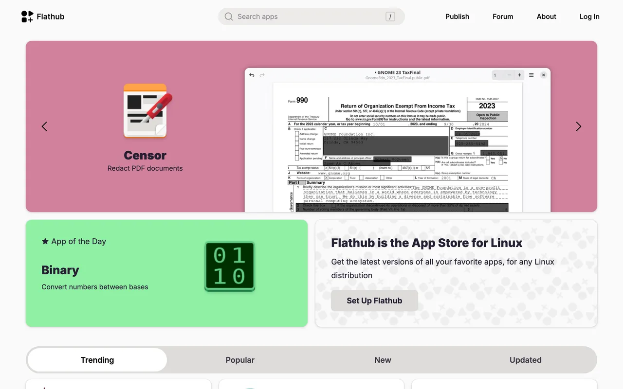 Flathub screenshot
