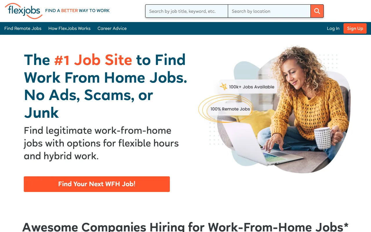 FlexJobs screenshot