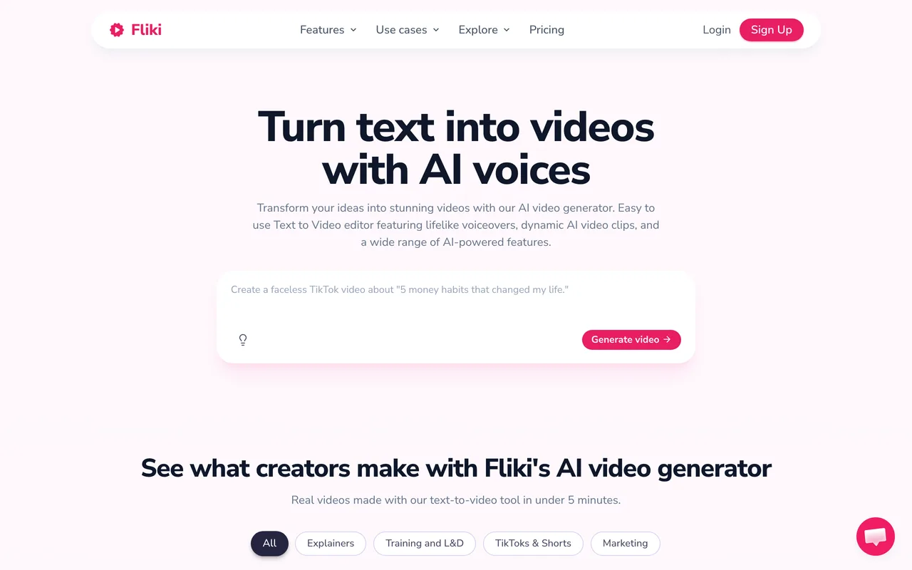 Fliki screenshot