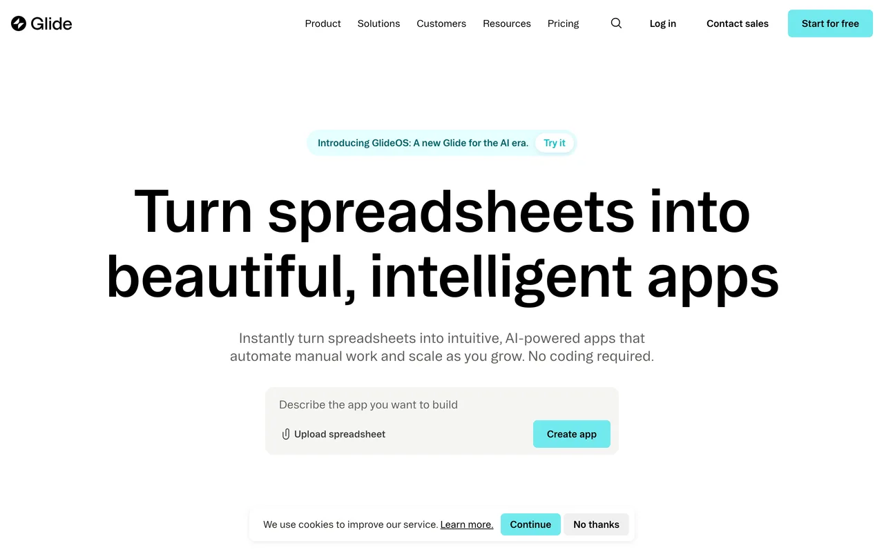 GlideApps screenshot