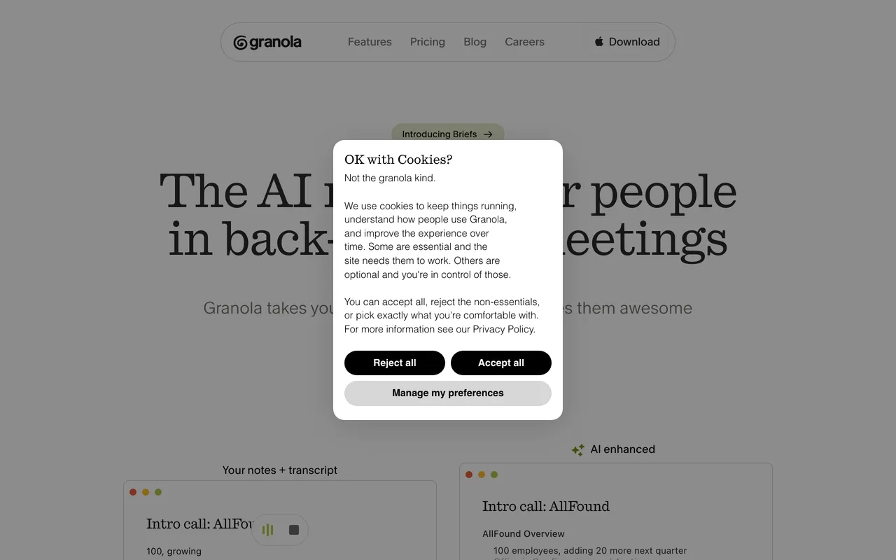 Granola screenshot