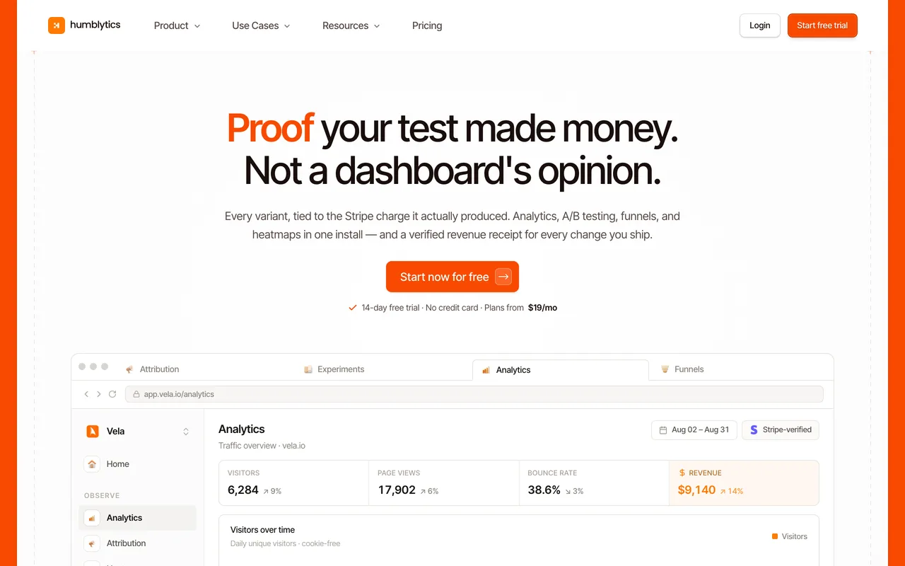 Humblytics screenshot