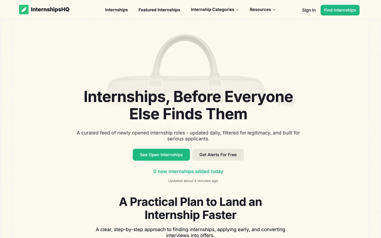 InternshipsHQ screenshot