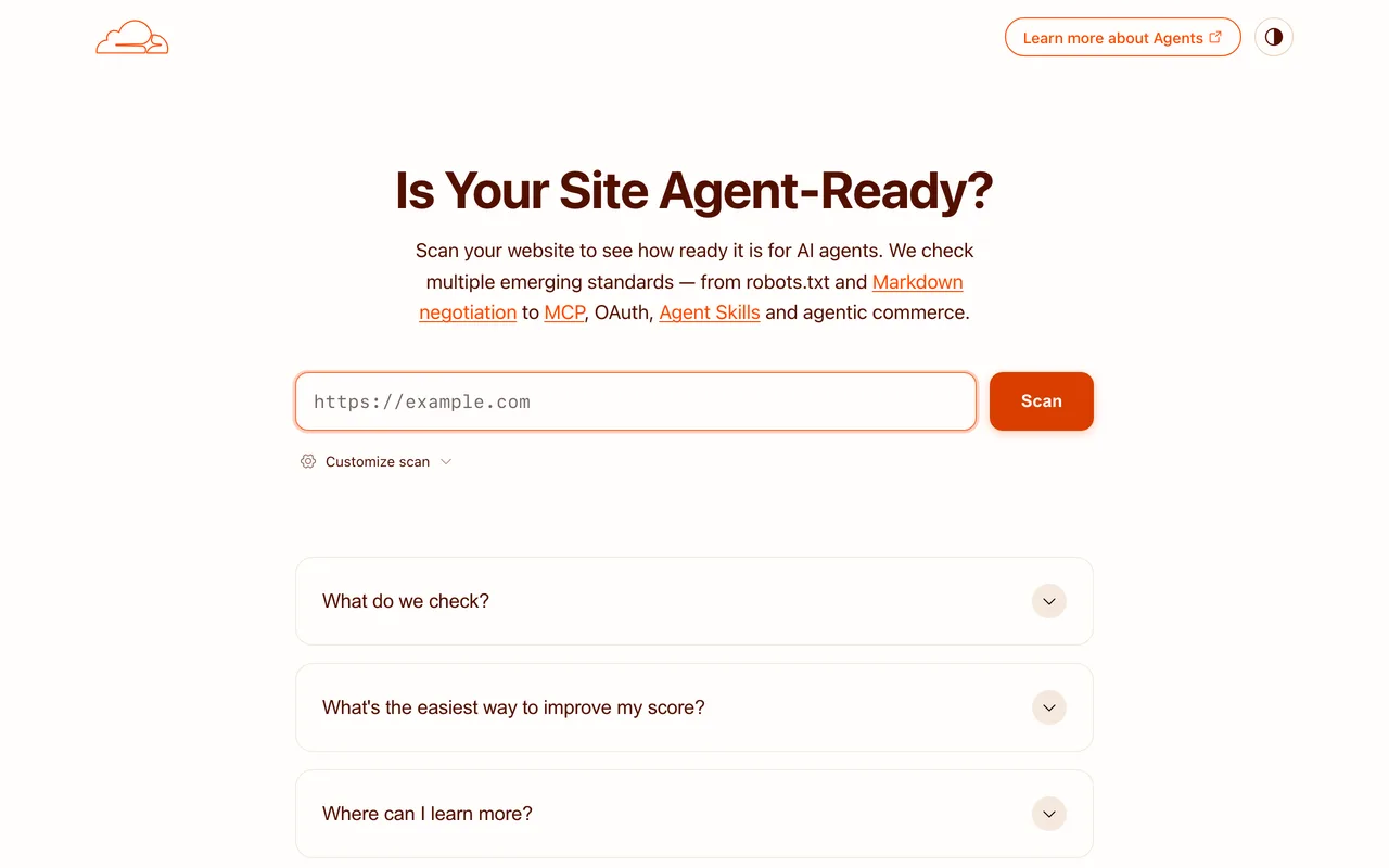 Is Your Site Agent-Ready? screenshot
