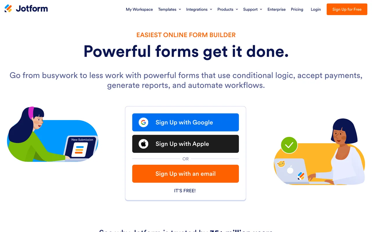 Jotform screenshot
