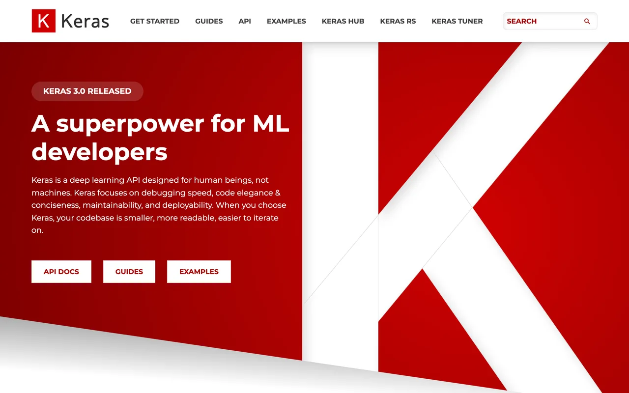 Keras screenshot