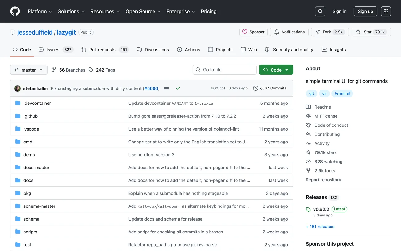 Lazygit screenshot