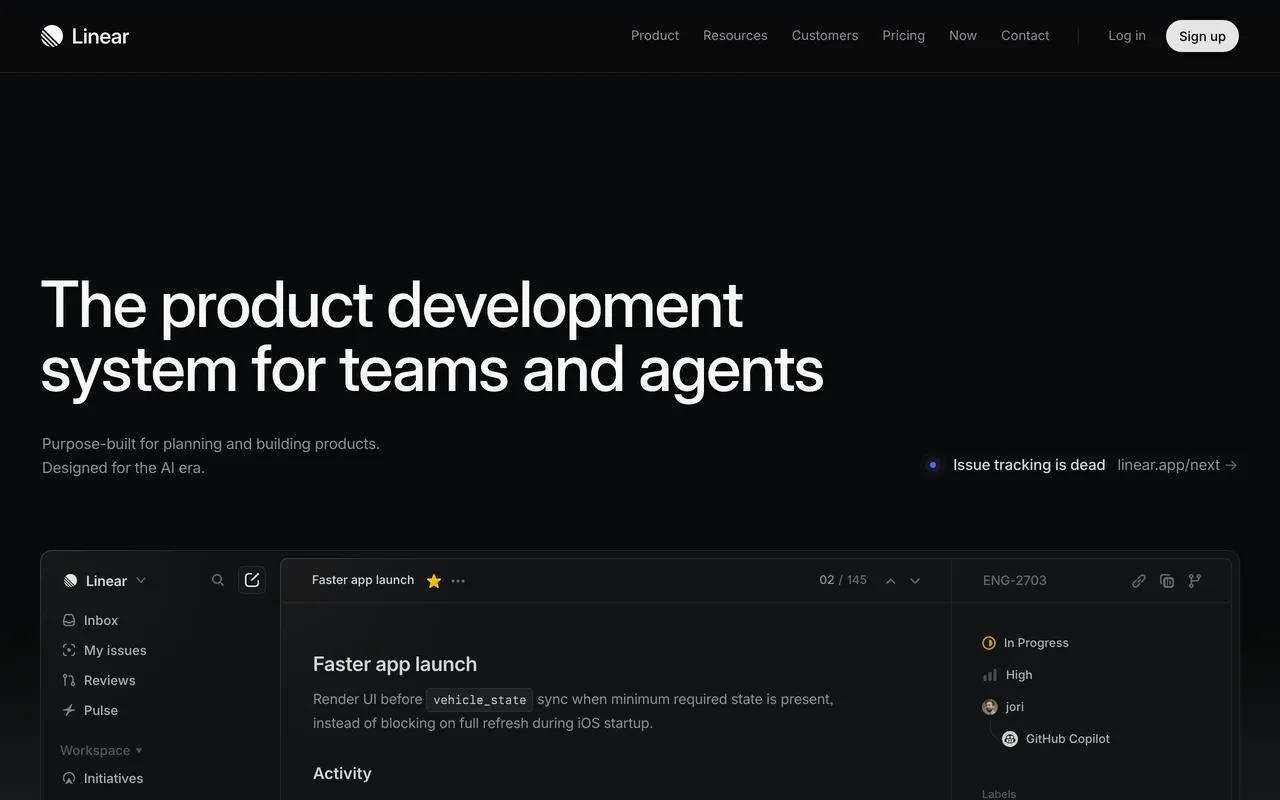 Linear screenshot