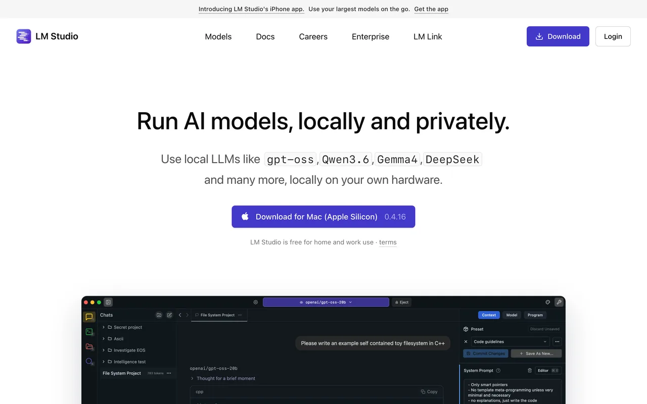 LM Studio screenshot