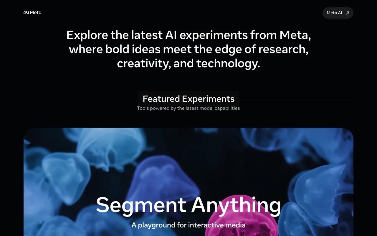 Meta AI Demos screenshot