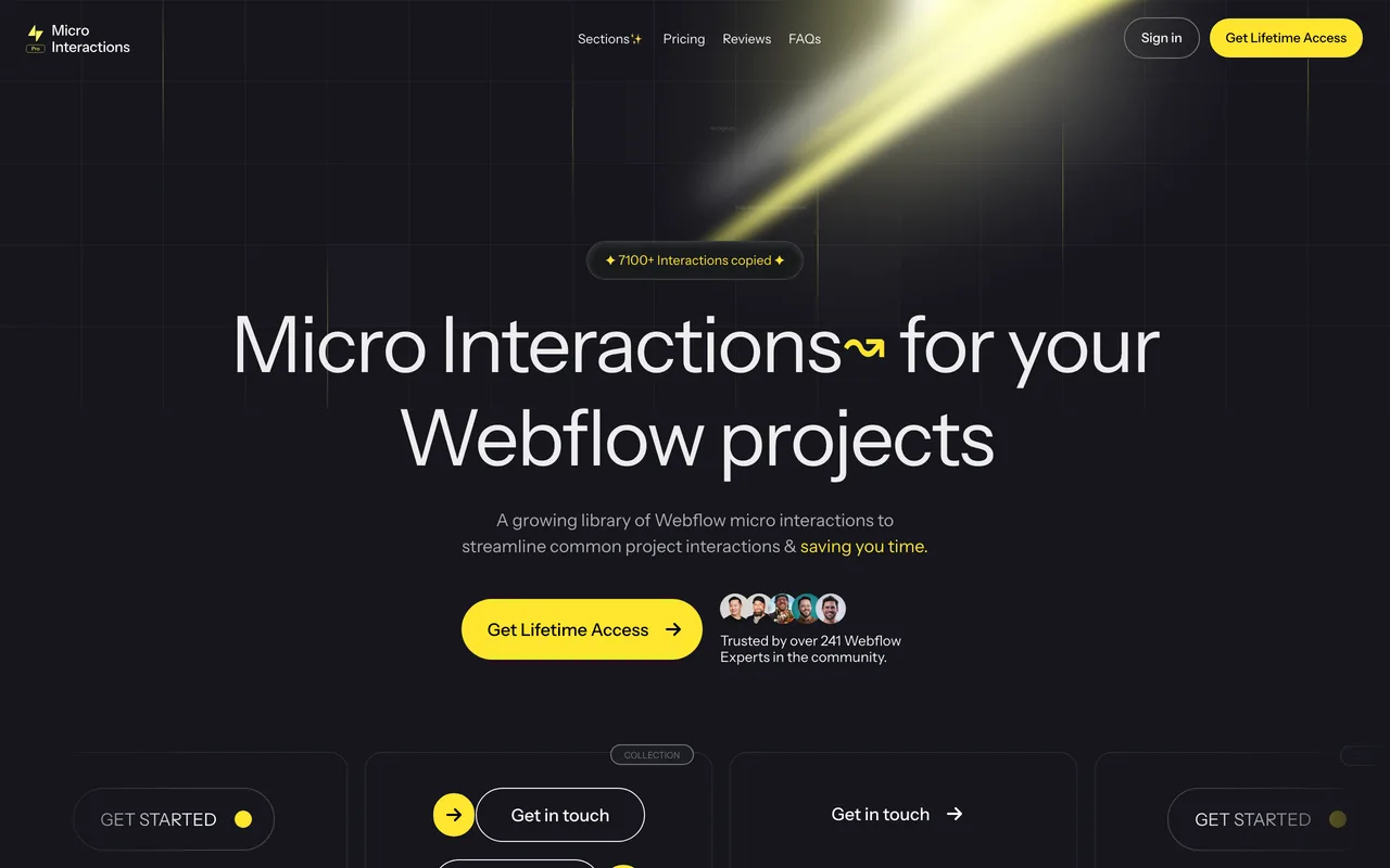 Microinteractions screenshot
