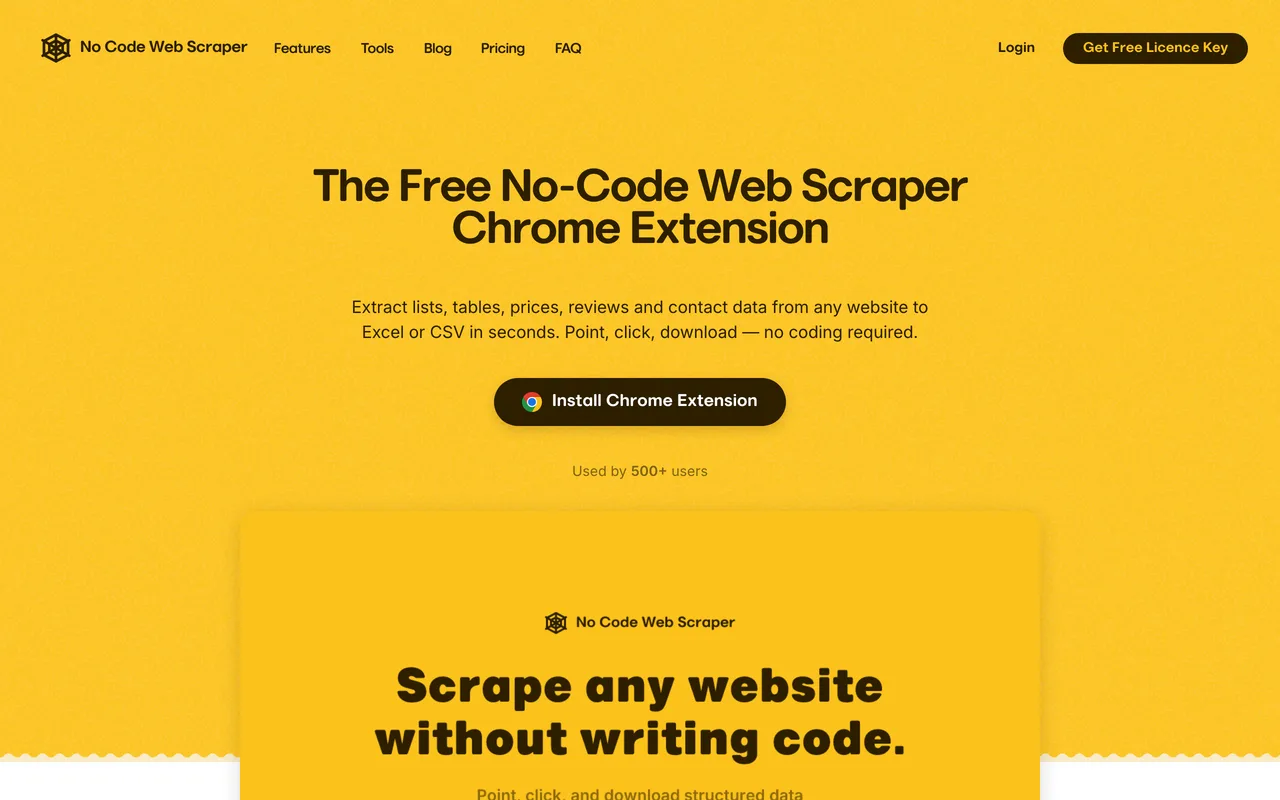 No Code Web Scraper screenshot