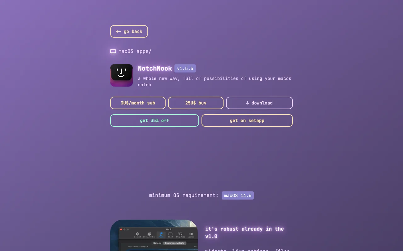 Notch Nook screenshot
