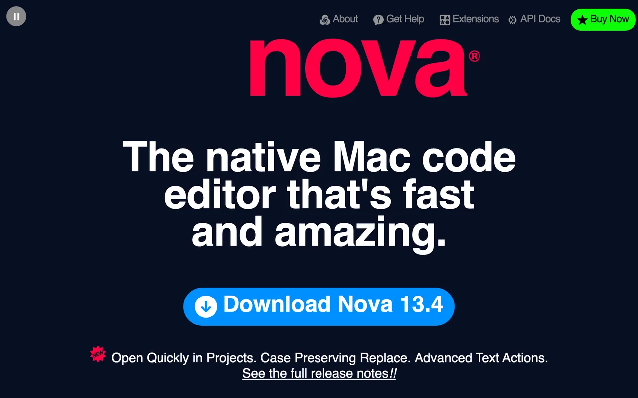 Nova screenshot