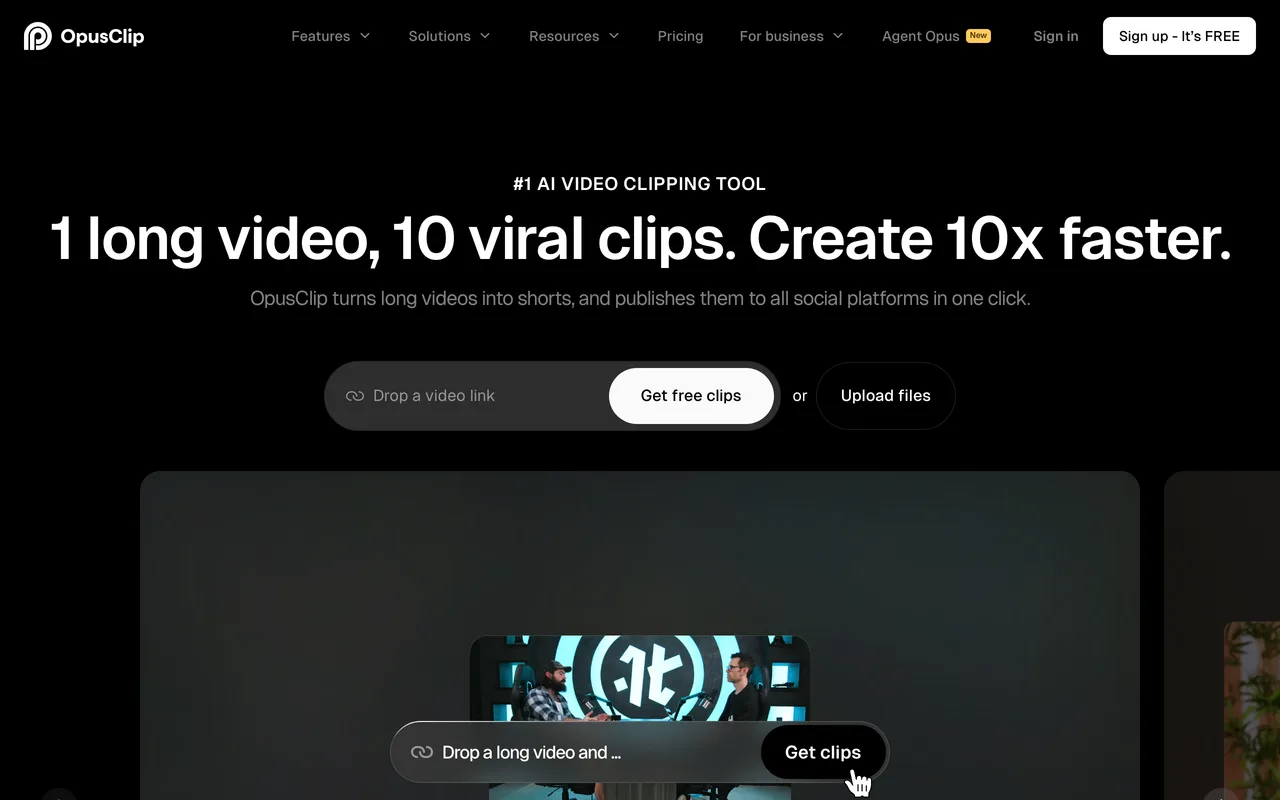 Opus Clip screenshot