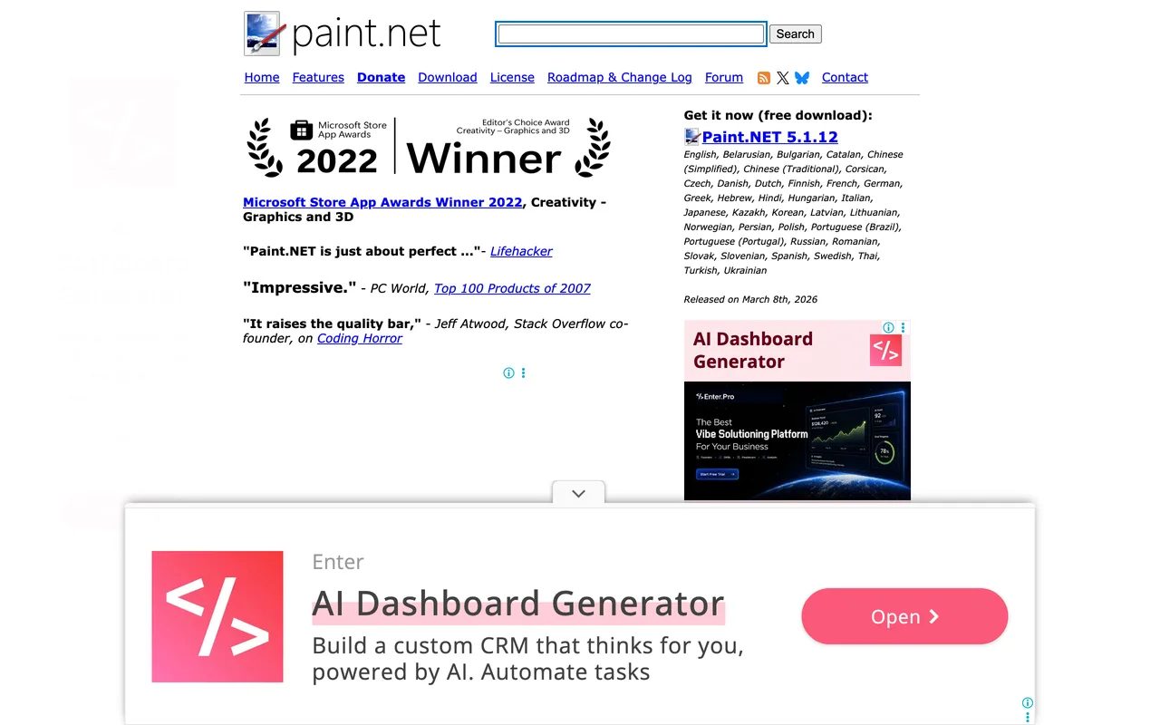 Paint.NET screenshot