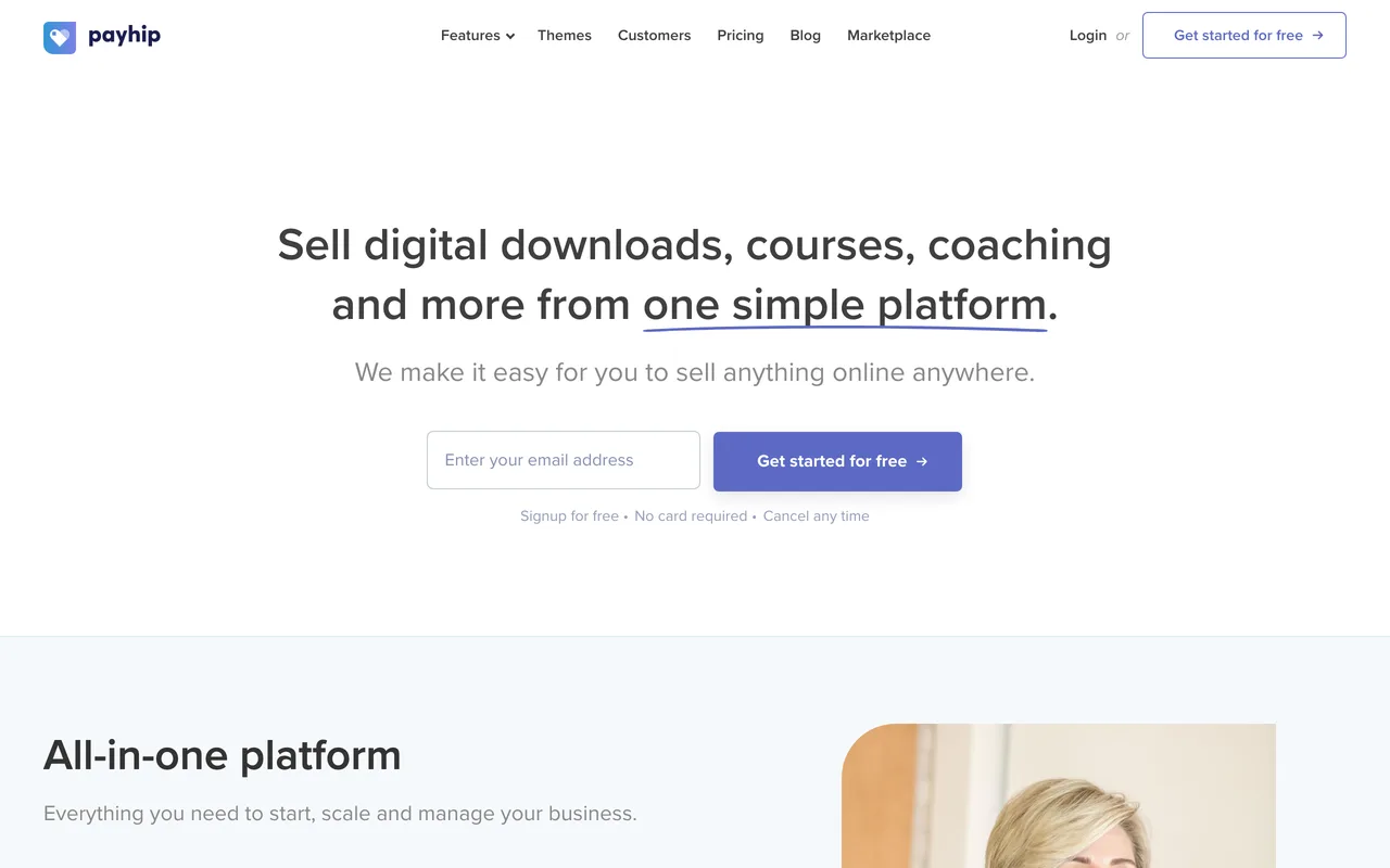Payhip screenshot