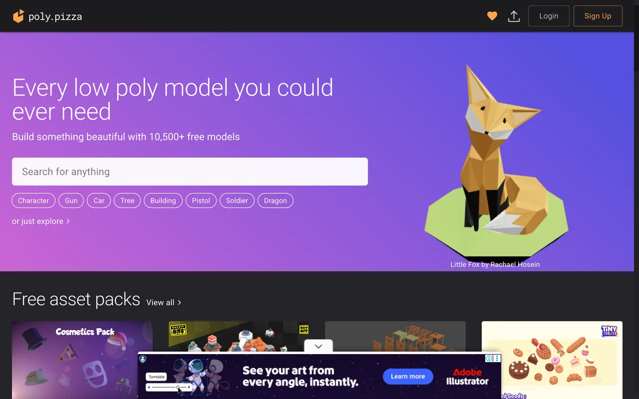 Poly Pizza screenshot
